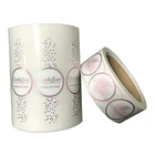 Customized Print Waterproof Clear Transparent Self Adhesive Color Gold Foil Label Printer Roll