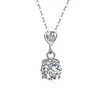 Fashion bridal jewelry women 925 sterling silver zircon pendant fantasy necklace