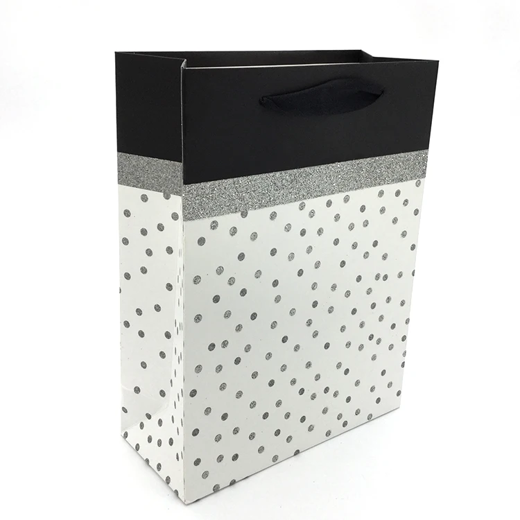 unique design black pp woven handle brown wine bag kraft paper