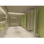 2m height public commercial compact hpl toilet cubicle bathroom partition