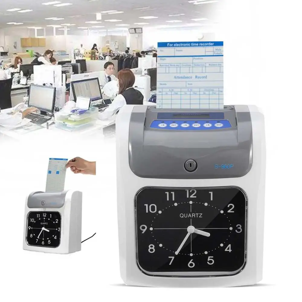 LCD Electronic Employee Attendance Time Clock In Out Recorder Desktop Timecard with Time Clock Cards Keys
LCD Electronic Employee Attendance Time Clock In Out Recorder Desktop Timecard with Time Clock Cards Keys