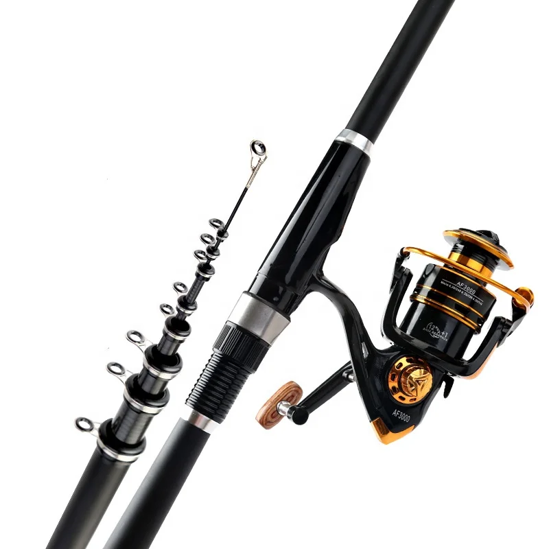 Outdoor fishing rod with fishing reel dual-purpose carbon fiber fishing gear, Black
Outdoor fishing rod with fishing reel dual-purpose carbon fiber fishing gear, Black