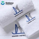 Luxury white custom logo towels compressed egyptian cotton hand face custom hotel bath beach towel