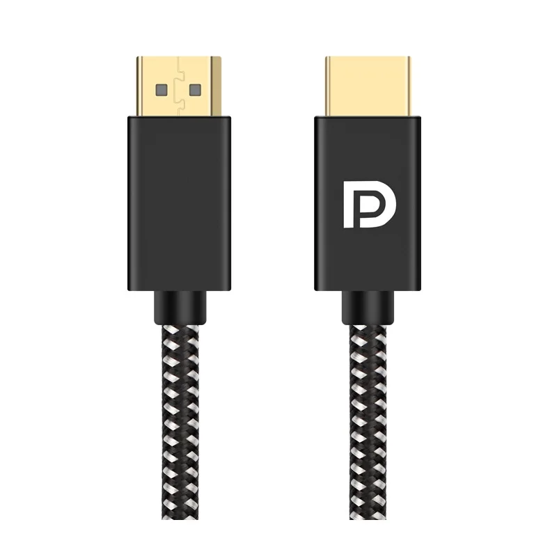 High Speed Nylon Braided Display Port Cable DisplayPort to DisplayPort Cable - idealCable.net