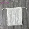 Custom Eco-friendly organic cotton gauze fabric pouches drawstring mesh tea bags