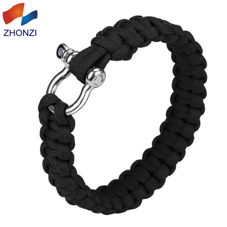 Paracord Supplier Hot Selling Hand Braided Paracord Shackle Bracelet With Custom Logo, Solid color
Paracord Supplier Hot Selling Hand Braided Paracord Shackle Bracelet With Custom Logo, Solid color