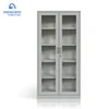 2018 Shengwei factory full height glass 2 door display cabinet metal office furniture