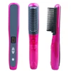 Mini Wireless Rechargeable Chi Hair Straightening Brush with LCD Display