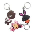 China factory make customized 2D pvc keychain 3D rubber key chain