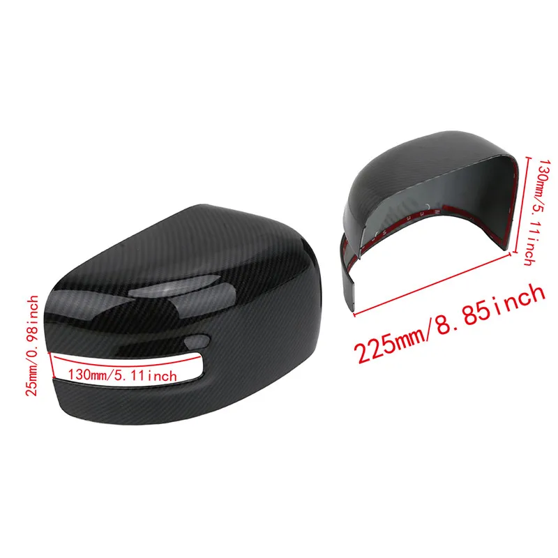 WISENGEAR Side Car Rearview Side Mirror Cover For Jeep Renegade 2015 2016 2017 Accessories Auto Rear View Mirror Overlays Carbon Black (5)
