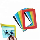 Hot selling colorful rubber epoxy square photo frame fridge magnet