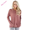Latest Style Casual Long Sleeve women Top with pocket