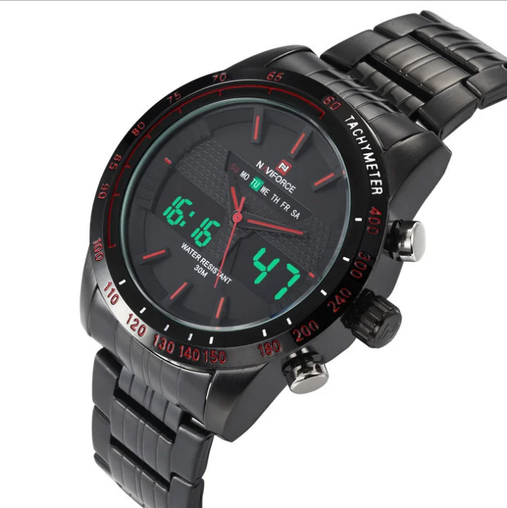 NAVIFORCE 9024 waterproof sports electronic quartz watch fashion student steel belt watch wholesale, Colors
NAVIFORCE 9024 waterproof sports electronic quartz watch fashion student steel belt watch wholesale, Colors