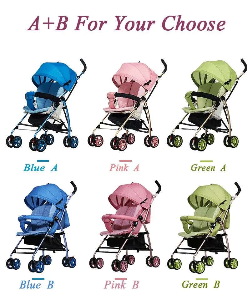 Lightweight Baby Stroller Pram of Aluminum Frame