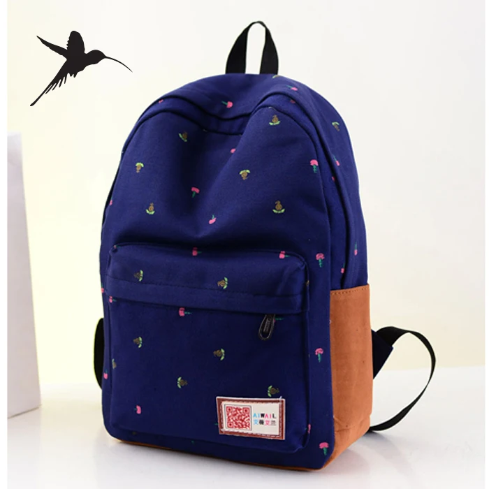 2015 New Canvas Floral Printing Women Backpacks Fashion School Backpacks for Teenage Girls Bolsas Mochilas Femininas M300