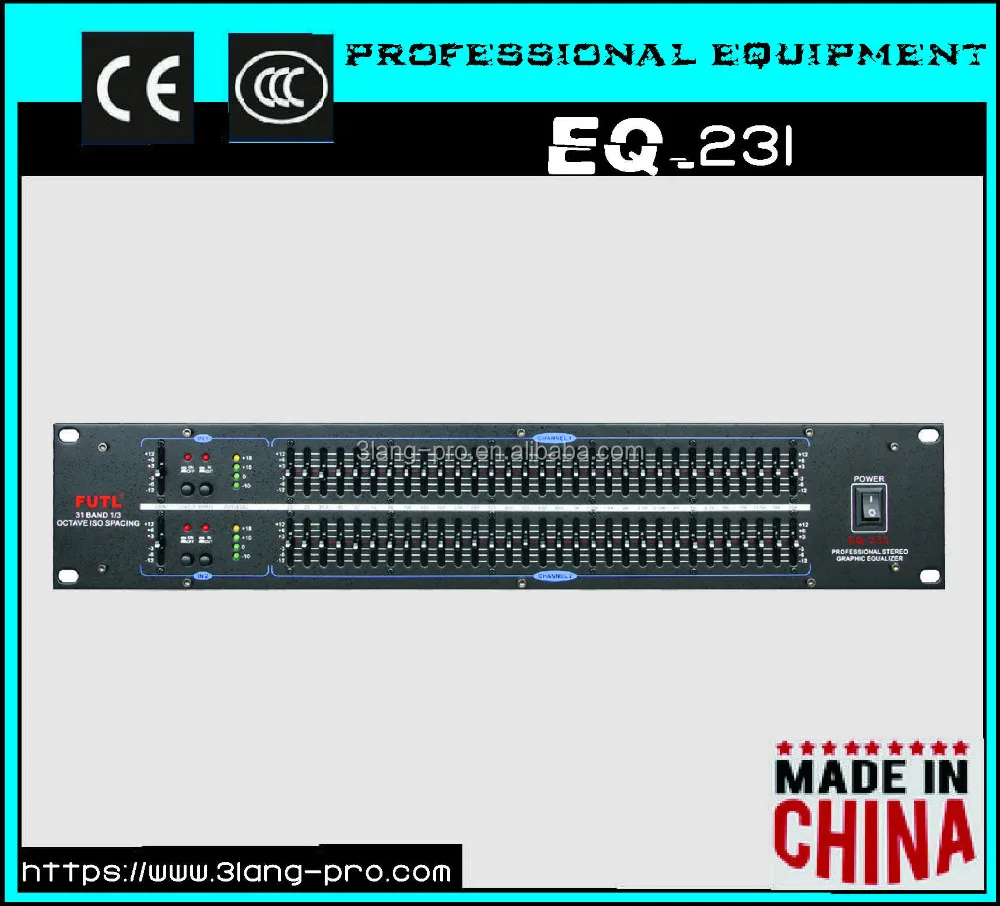 EQ-231 Dupla 31-Band Equalizador Gráfico Eletrônico Profissional. equivalente a dbx áudio
