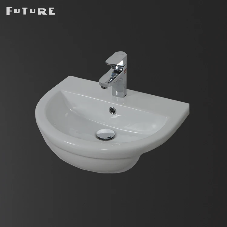 Shampoo Shape Bathroom Simple Bowl Sink Faucet Hole And Vanity Single Wash Semi Recessed Basin Buy Semi Recessed Basin Vanity Single Wash Semi