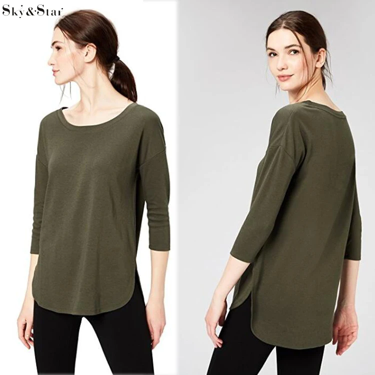 Daily Women's Cotton and Modal 3/4-Sleeve Casual Loose Scoop Neck Tunic, Customized color as your requested.
Daily Women's Cotton and Modal 3/4-Sleeve Casual Loose Scoop Neck Tunic, Customized color as your requested.