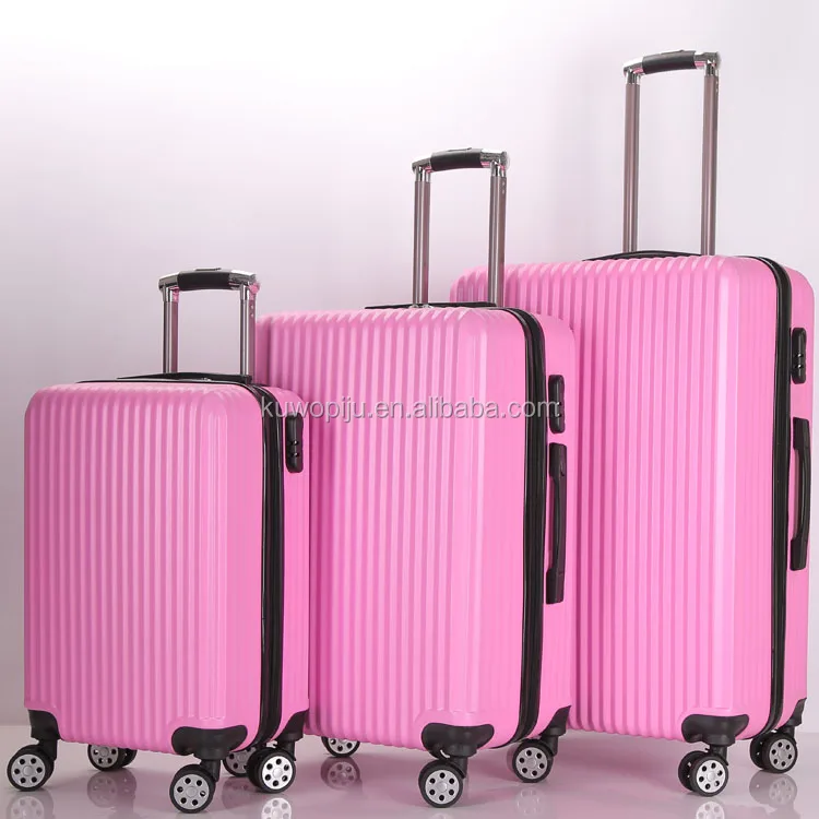 pink hard case luggage