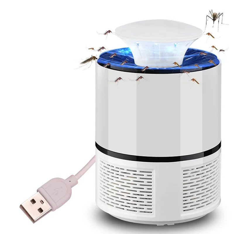 

Electric Fly Bug Zapper Killer Traps Lamp USB UV LED Light Mosquito Control, Black;white