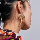 unique boho coco tree shape women dangle earrings cheap gold jewelry wholesale JE1211