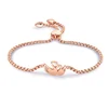 MICCI new designs romantic ladies jewelry stainless steel adjustable swan bracelet rose gold
