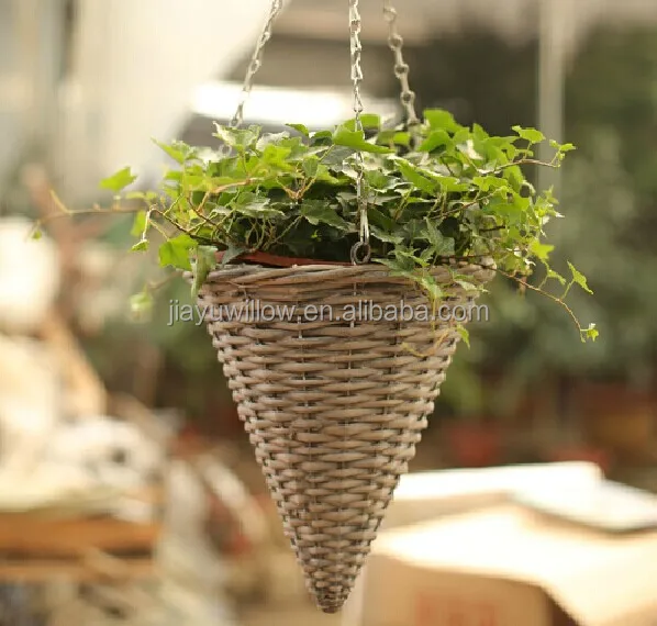gifts & crafts  wicker basket  wicker basket for flowers antique