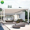 Sunshade aluminum frame gazebo garden pavilion louvered roof pergola kits