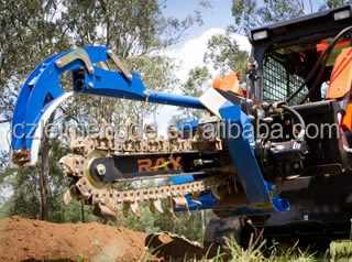 trencher rock excavator used for ground heat pump systems trencher