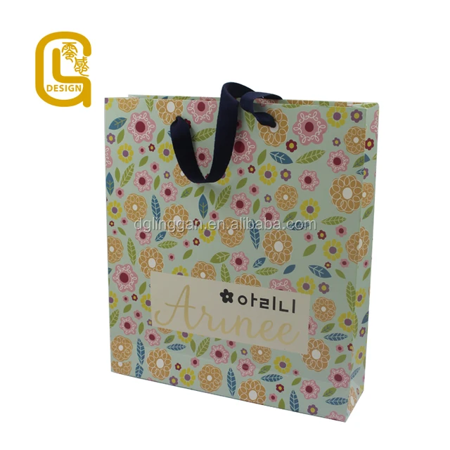 customized flower paper bag design gift paper bag for packing