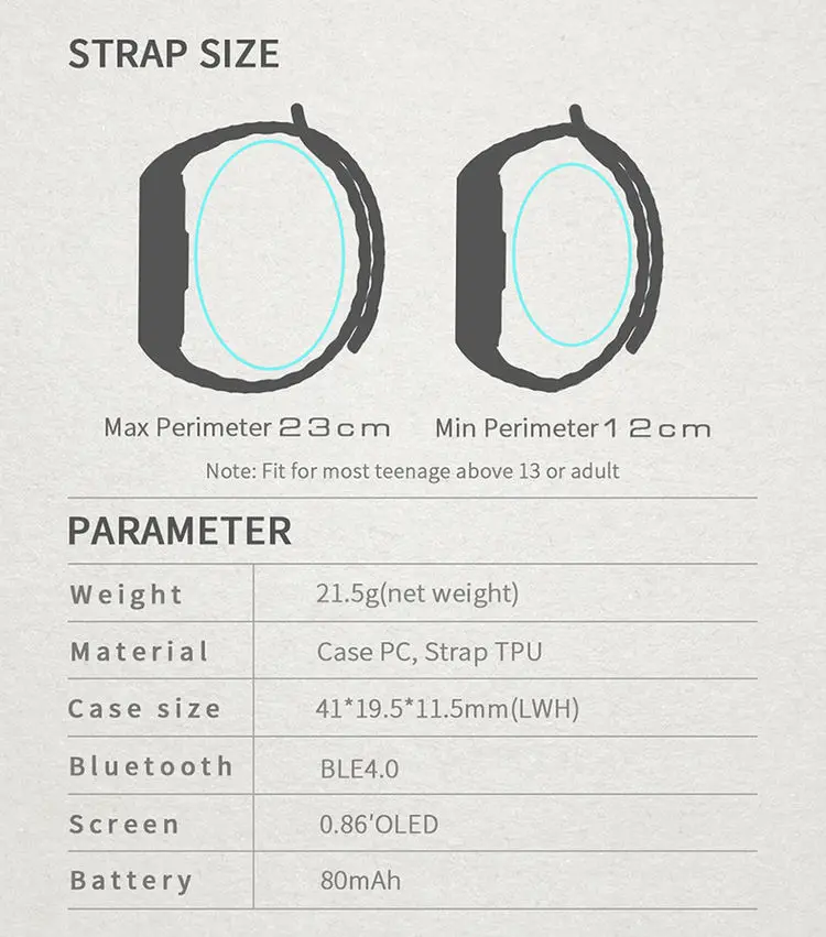 Skmei brand IP67 waterproof smart wristwatch Andrioid&ios bluetooth heart rate smart bracelet watch #B15P.jpg