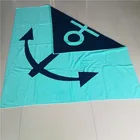 Terry Towel Pure Cotton Terry Large Square Anchor Design Jacquard Beach Towel