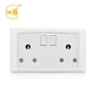 Double pole 15 amp receptacle 2 gang switched socket