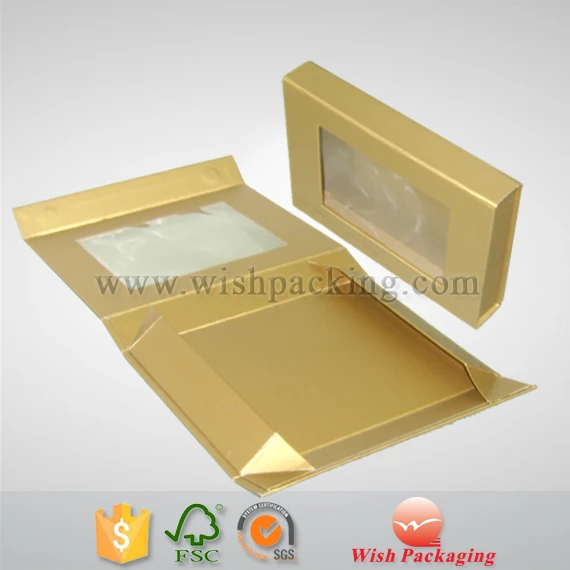 transparent plastic film clear window rigid cardboard packaging