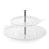tableware double layers cake plate/cookies dishes/plastic cake plate tower