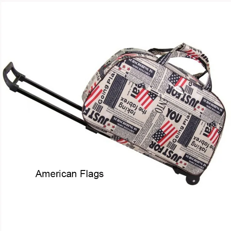 American Flags Print Large Container Waterproof Trolly Wheeled Luggage Organizer Travel Duffle Bag
American Flags Print Large Container Waterproof Trolly Wheeled Luggage Organizer Travel Duffle Bag