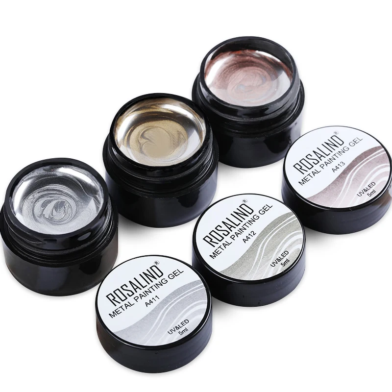Rosalind oem custom logo nail art salon metal color painting gel polish paint gel soak off uv metal painting gel for nails, 3 colors
Rosalind oem custom logo nail art salon metal color painting gel polish paint gel soak off uv metal painting gel for nails, 3 colors