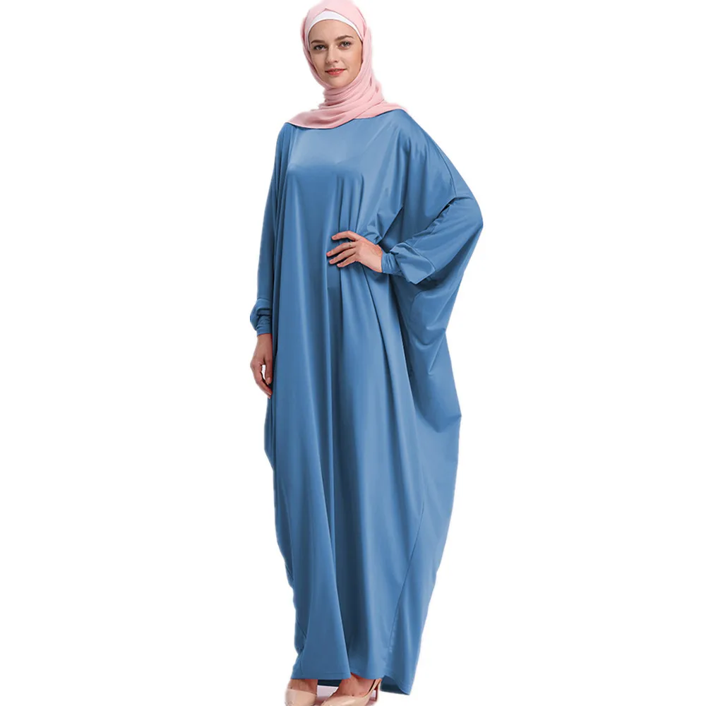 2019 New Islamic Plain Jersey Large Batwing Sleeve Dress Dubai Kaftan, Black;brown;pink;blue;wine red
2019 New Islamic Plain Jersey Large Batwing Sleeve Dress Dubai Kaftan, Black;brown;pink;blue;wine red