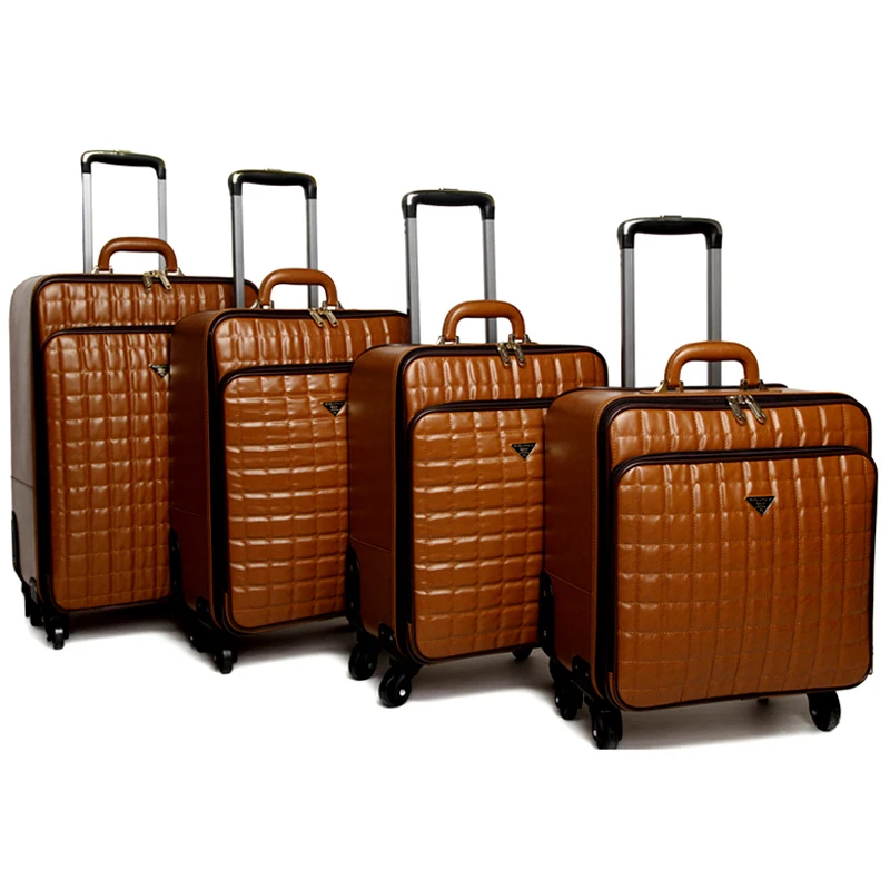 high quality leather 3 pieces set luggage bag travel trolley luggage with 4 wheels, Rose red, black, blue, yellow
high quality leather 3 pieces set luggage bag travel trolley luggage with 4 wheels, Rose red, black, blue, yellow