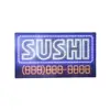 17*31Inch Super Bright Sushi Advertising LED Sign, Sushi Shop LED Animation Display Board with Programmable Phone Number