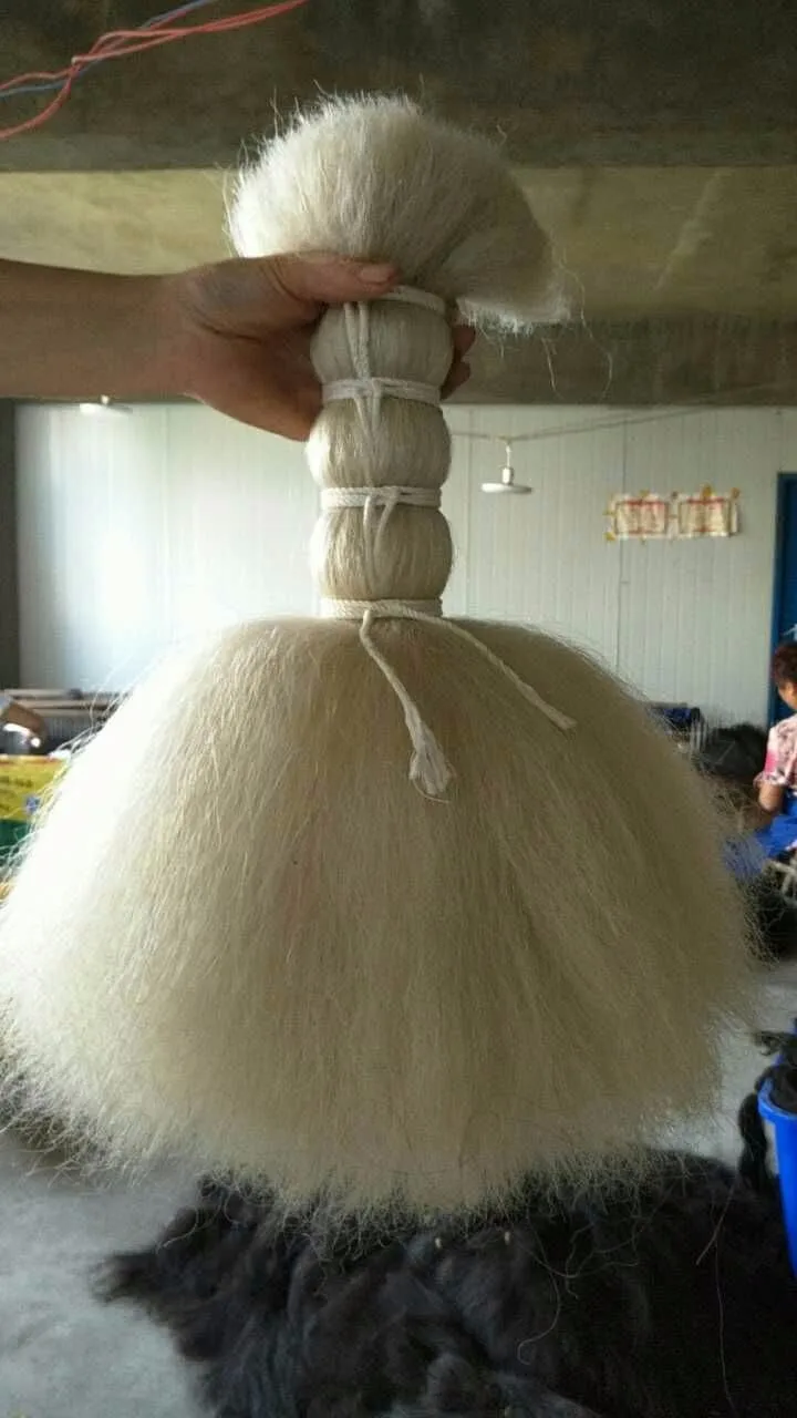 Washed Yak Hair Using For Beards 16'' Buy White Yak Hair,Yak Hair