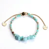 Fashion natural stone crystal woven stretch bracelets wholesale