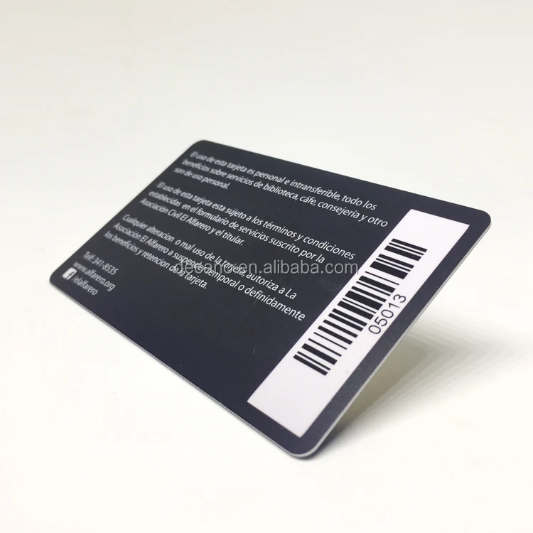 plastic loyalty  membership card with  card number and  barcode