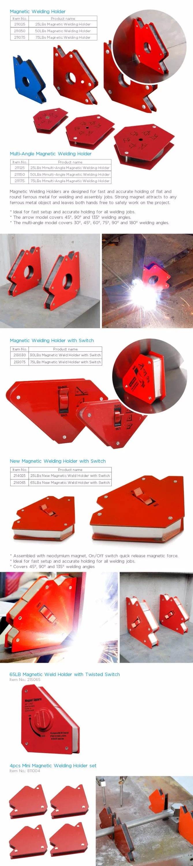 magnetic welding holder Arrow Shape For Multiple Angles