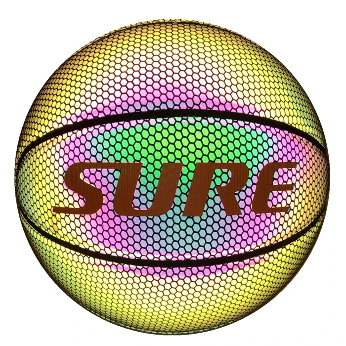 SURE Shiny Basketball And Reflective Effect Ball Custom Printed Glow Ball
SURE Shiny Basketball And Reflective Effect Ball Custom Printed Glow Ball