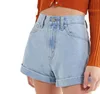Wholesale Fashion Women Blue Skinny Fit High-Rise hot Mom jean Shorts denim shorts