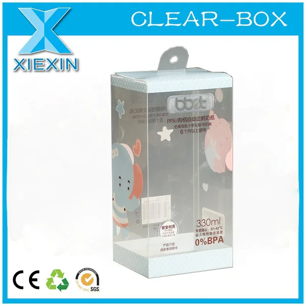 eco-friendly clear plastic feeding bottle box