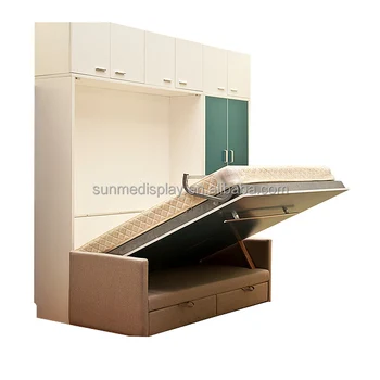 Alibaba Space Saving Furniture Vertical Folding Wall Bed Cabinet