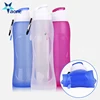 Food Grade 500ML Creative Collapsible Foldable Silicone drink Sport Water Bottle Camping Travel plastic bicycle bottle