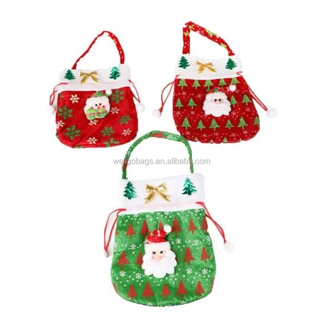 christmas kids candy gift bag handbag pouch present bag weddi